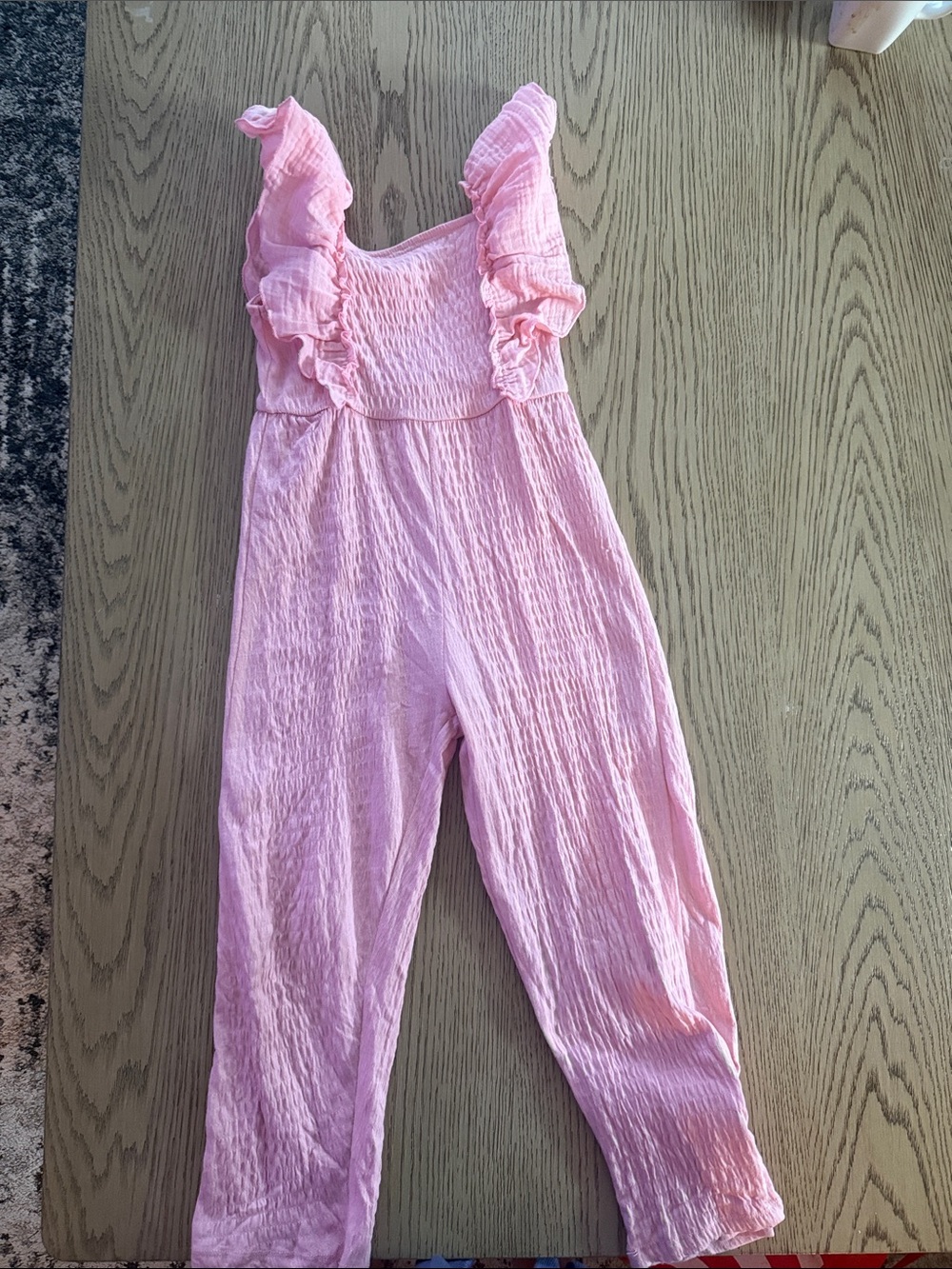 Zara Pink Ruffle-Strap Jumpsuit for Girls